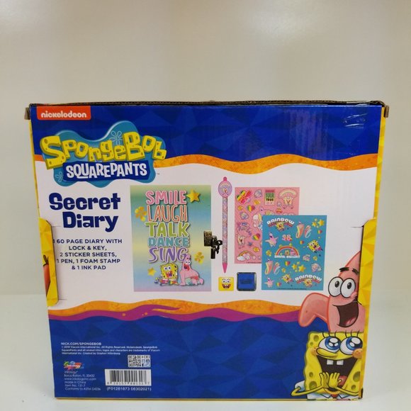 SpongeBob SquarePants Secret Diary Set - New in Box - Picture 3 of 15
